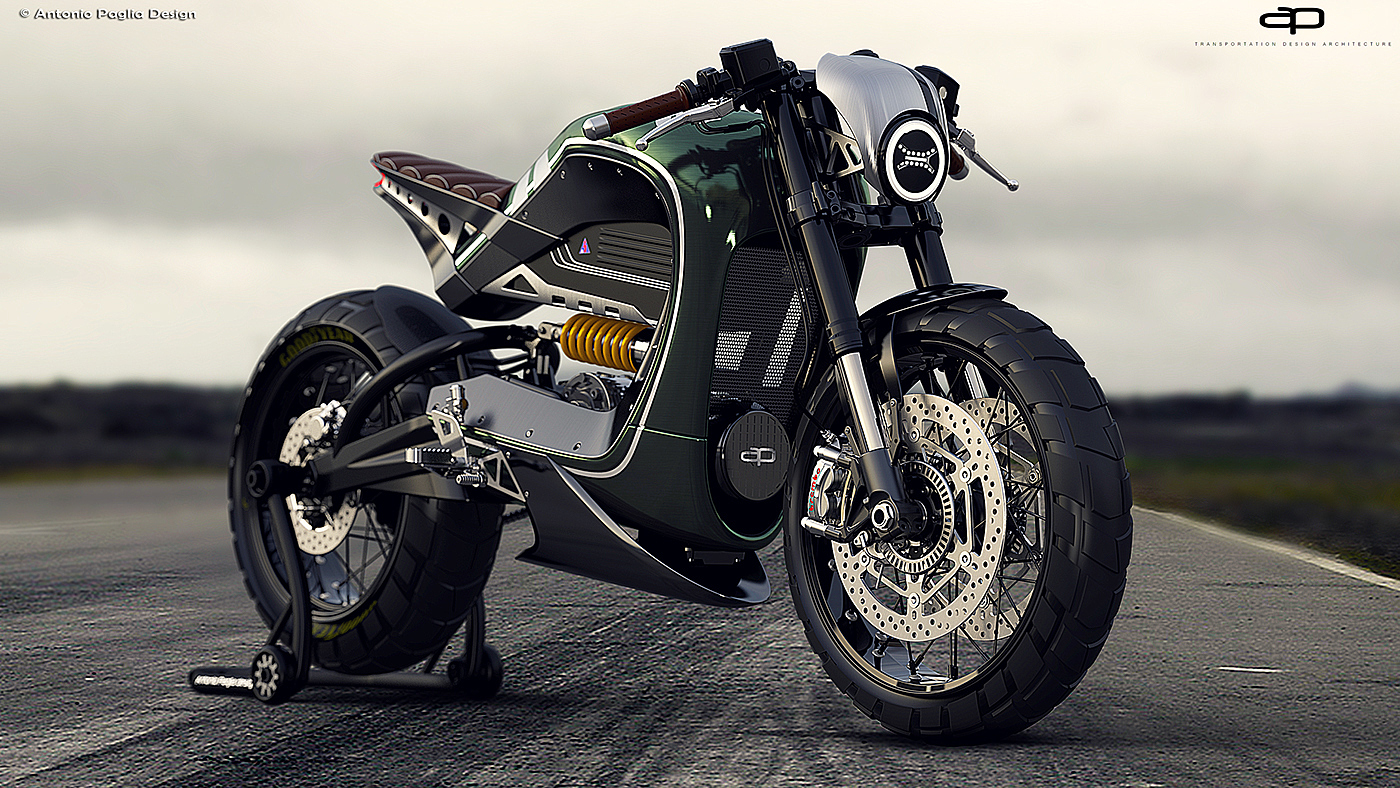 Retro style，Future design，motorcycle，locomotive，conceptual design，